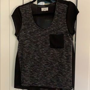 Lou & Grey sheer back pocket tee